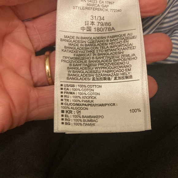 Gap Very Dark Blue Tailored Relaxed Fit Men’s Trousers or Pants Like New 31 X 34 - Picture 8 of 9